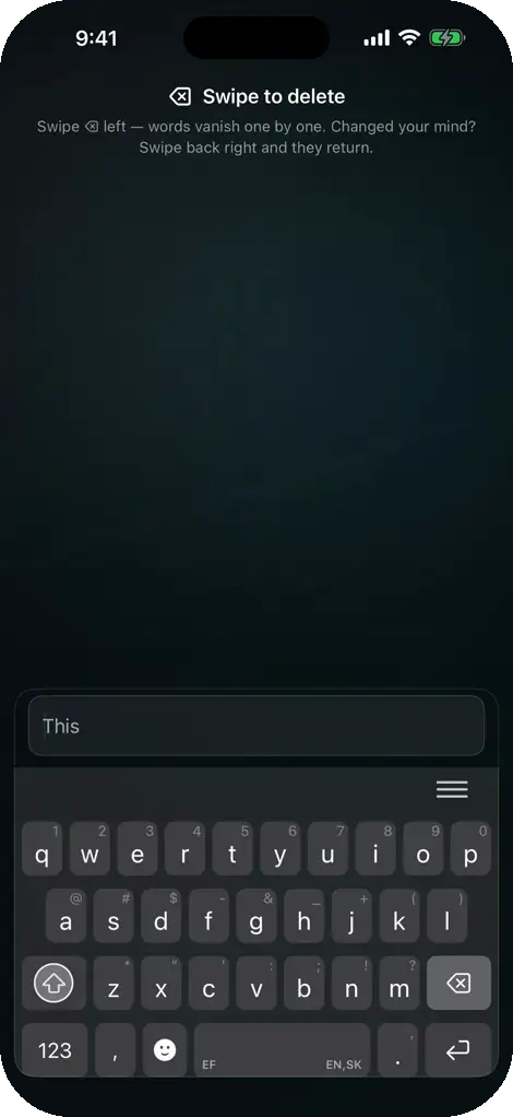 Mazání tahem a tahem zpět ho vrátíš